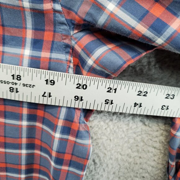 Duluth Trading Mens Shirt Medium Plaid Untucked Long Sleeve Button up Relaxed M - Picture 3 of 6